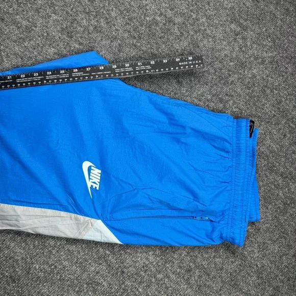 Nike Track Pants Mens XL Blue 1990 Reissue Windbreaker Mesh Lined Swoosh - Picture 6 of 9